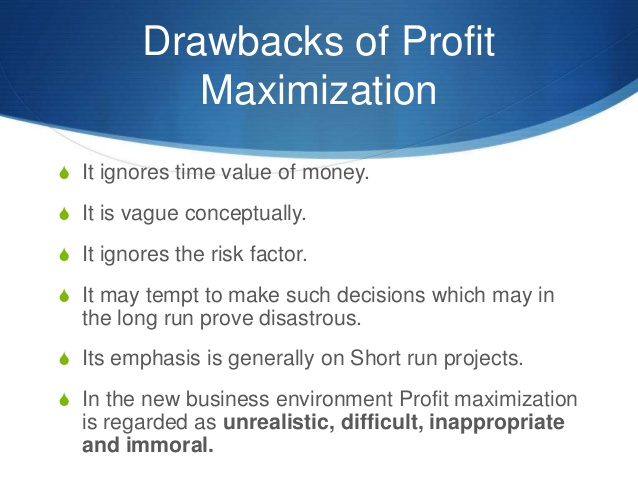 advantages of profit maximization